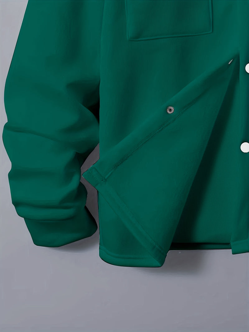 Men's Stylish Versatile Lapel Jacket with Real Pockets And Long Sleeves.