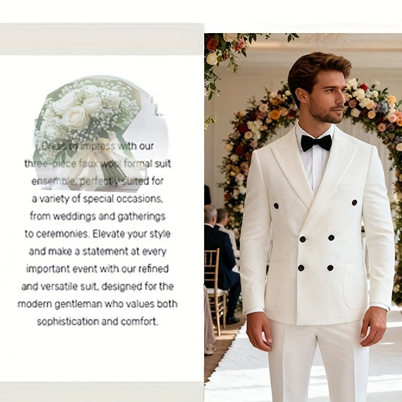 2pcs Luxury Classic Men's Suit Set.