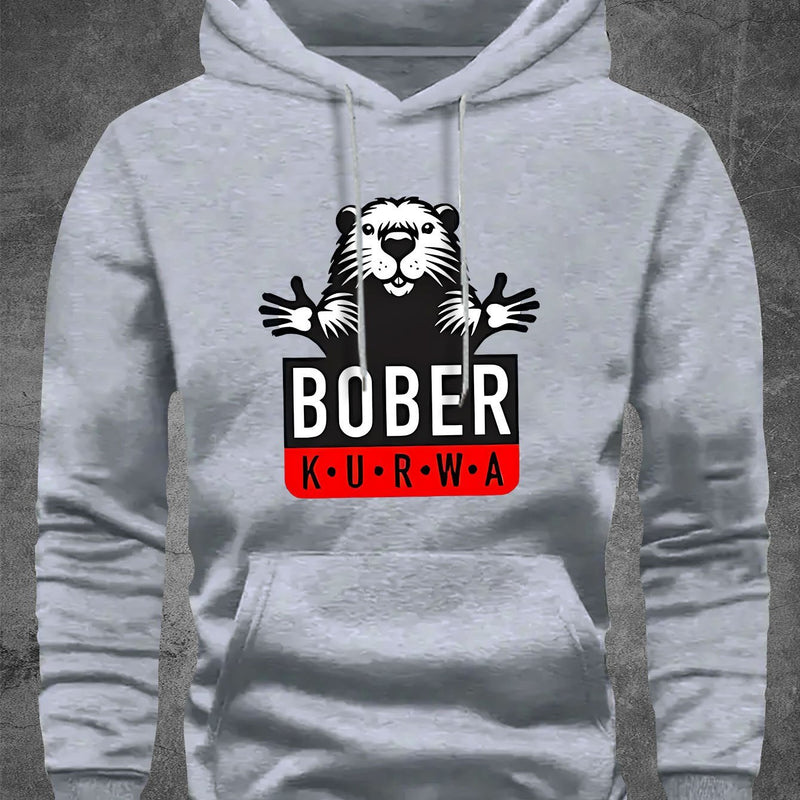 Men's Pattern Printed Hoodie.