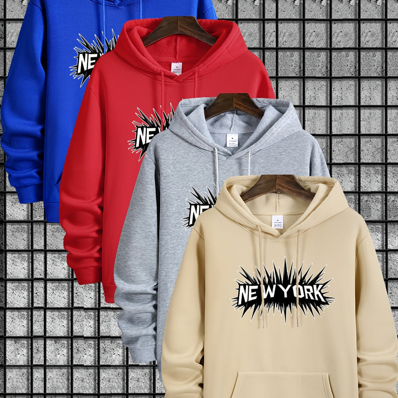 Men's 4pcs sweater set with new New York print.