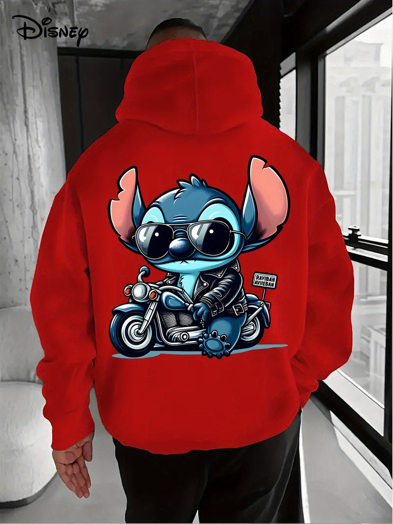 Disney Hoodie - Men's Stitch Driving Cartoon