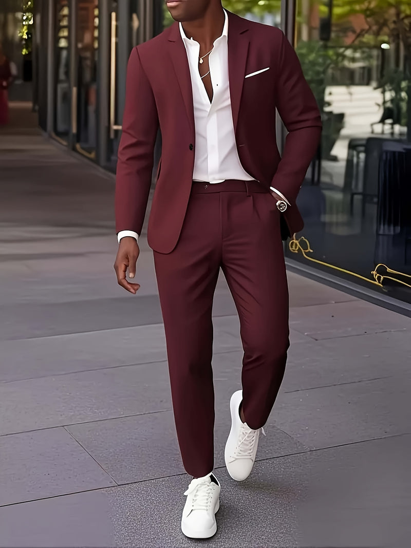 Men’s 2pcs Classic Suit Set.