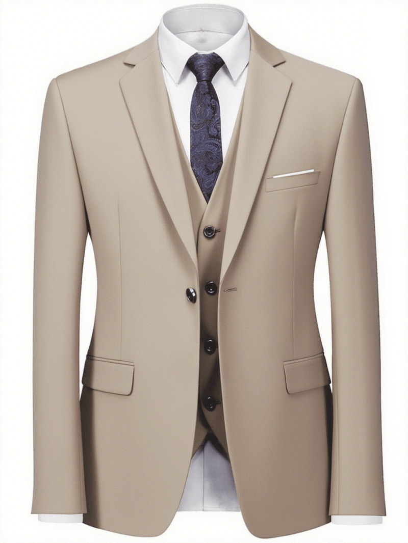 Men's Three-Piece Suit, Large Size, Includes Suit Trousers.