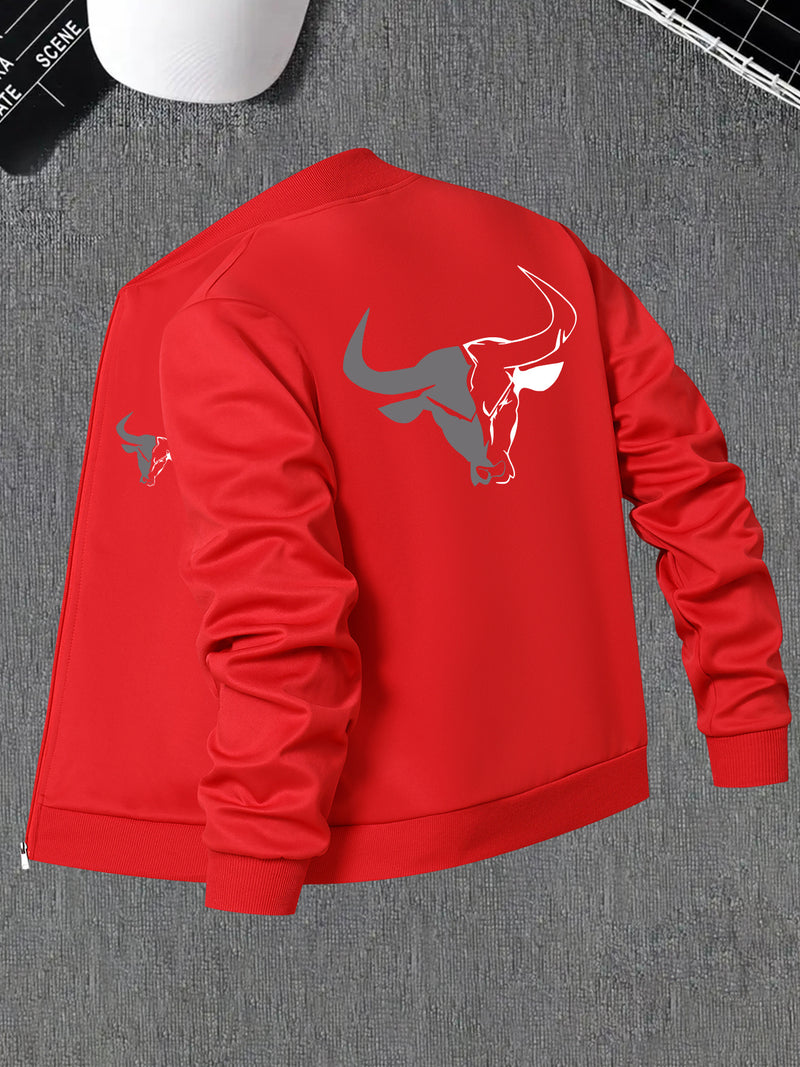 Men'S American-Style Casual Zip-Up Jacket for Spring And Autumn.