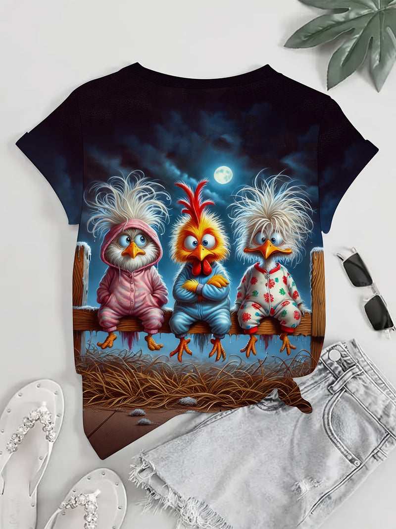 Women's Digital Printed Short Sleeve.