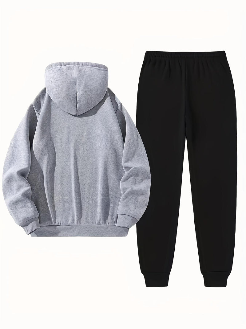 Autumn/Winter Men's -Lined Thick Hooded Sweatshirt and Jogger.