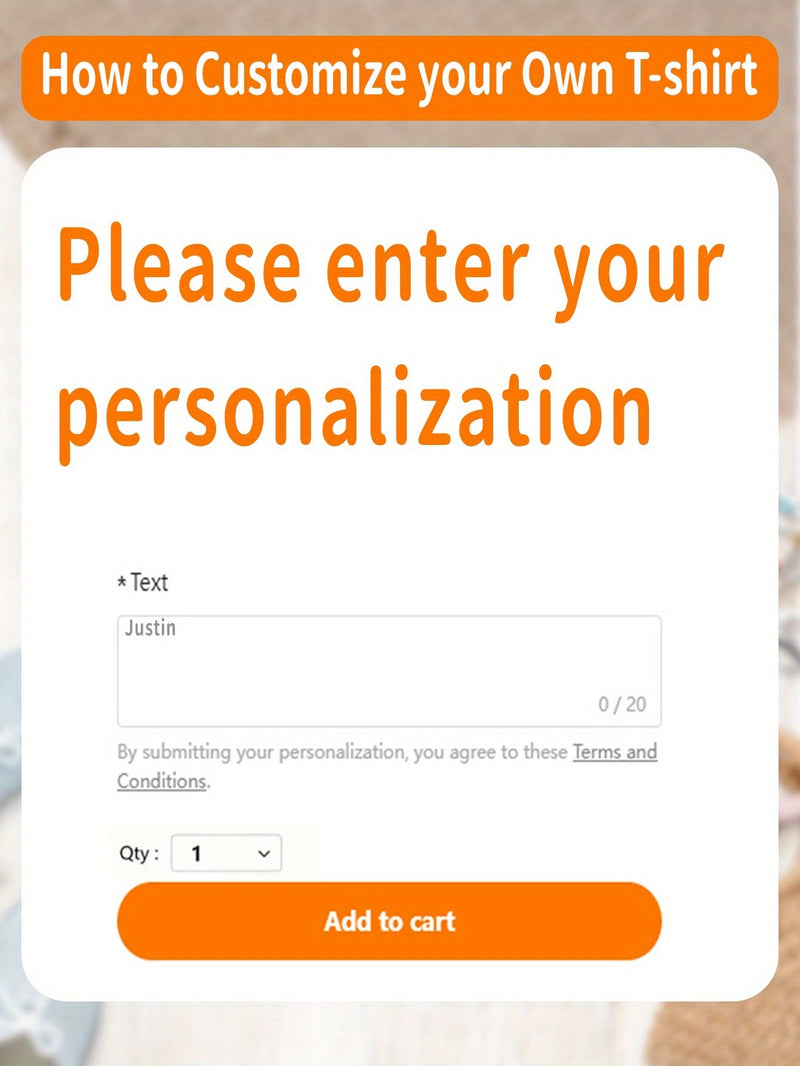 Women’s Custom Heart & Letter Print T-Shirt.