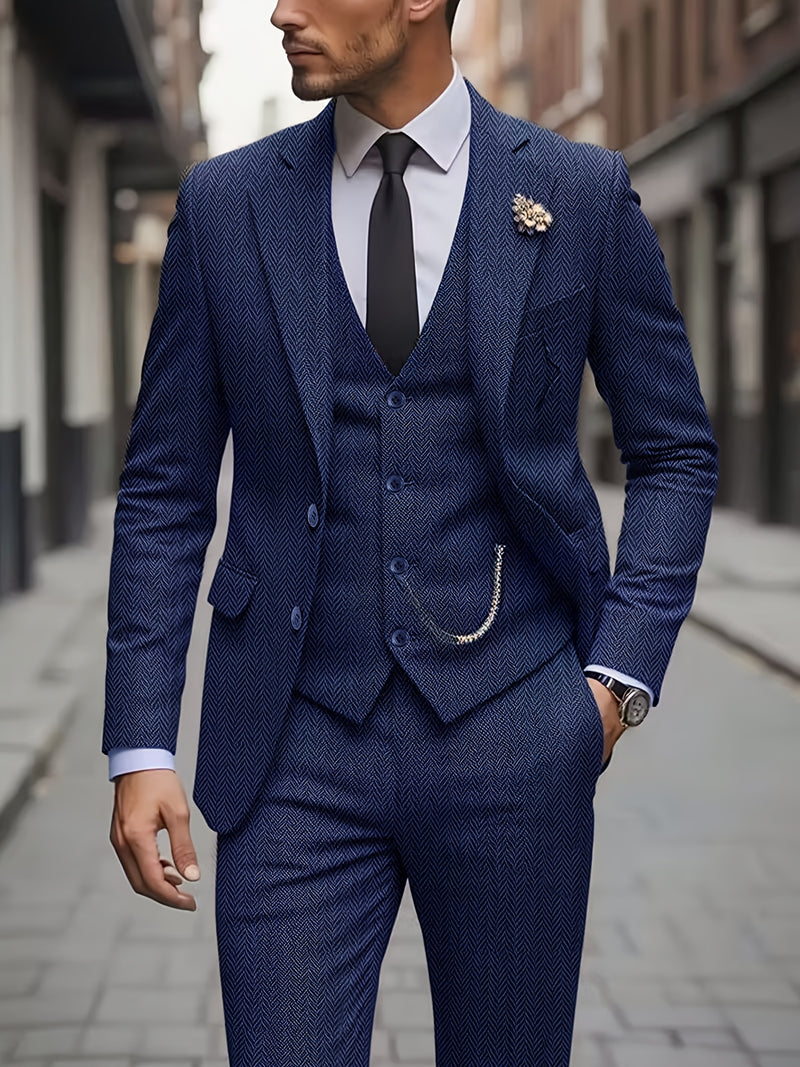 High-Quality Three-Piece Suit for Men.