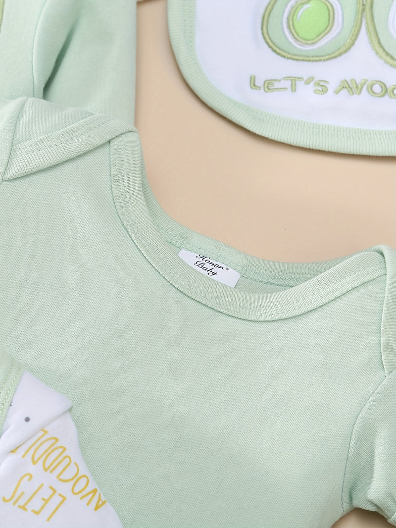 8pcs Set for Boys And Girls Featuring a Comfortable And Soft Cartoon Avocado.