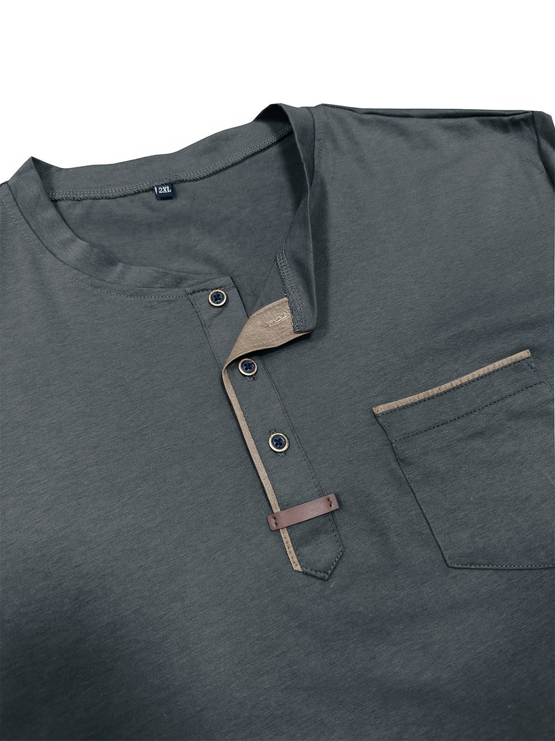 Men's Crewneck Short-sleeve T-shirt, Casual Summer Vacation.
