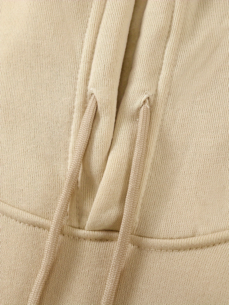 Men’s Hooded Sweatshirt New Solid Color Printed Hoodie Loose.