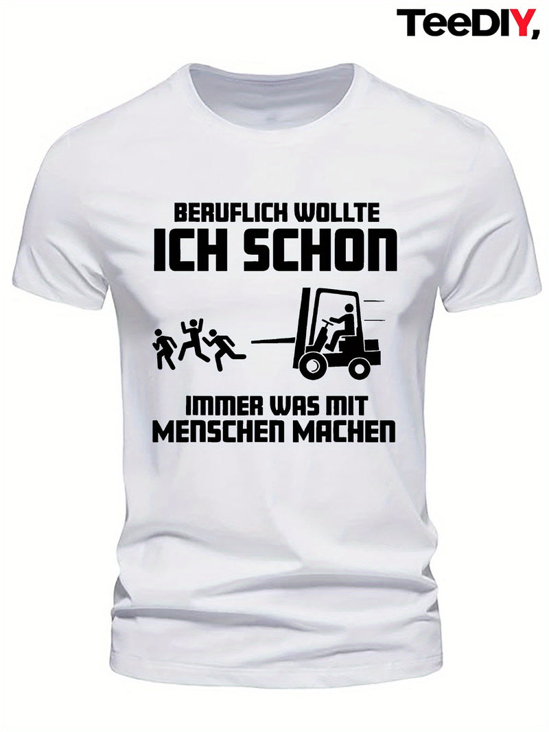 Men’s Humor German Proverbs funny Crinkle Plus Size T-Shirt.