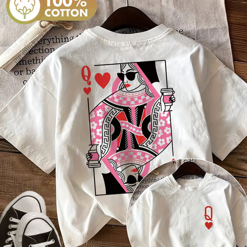 Women's Top with Double-Sided Print.