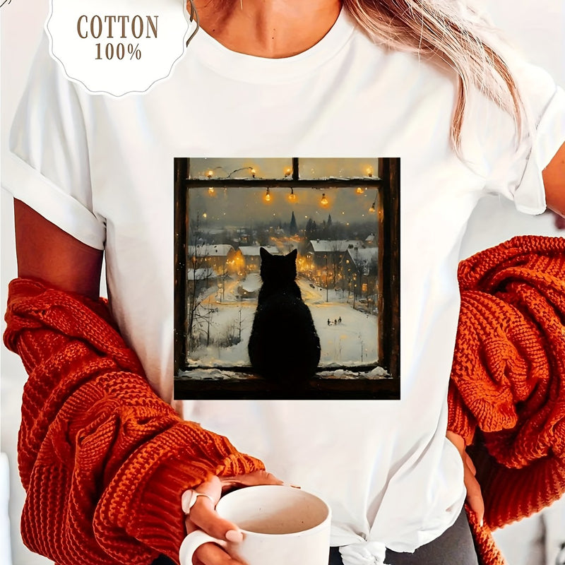 Women’s Round Neck Short Sleeve T-Shirt.