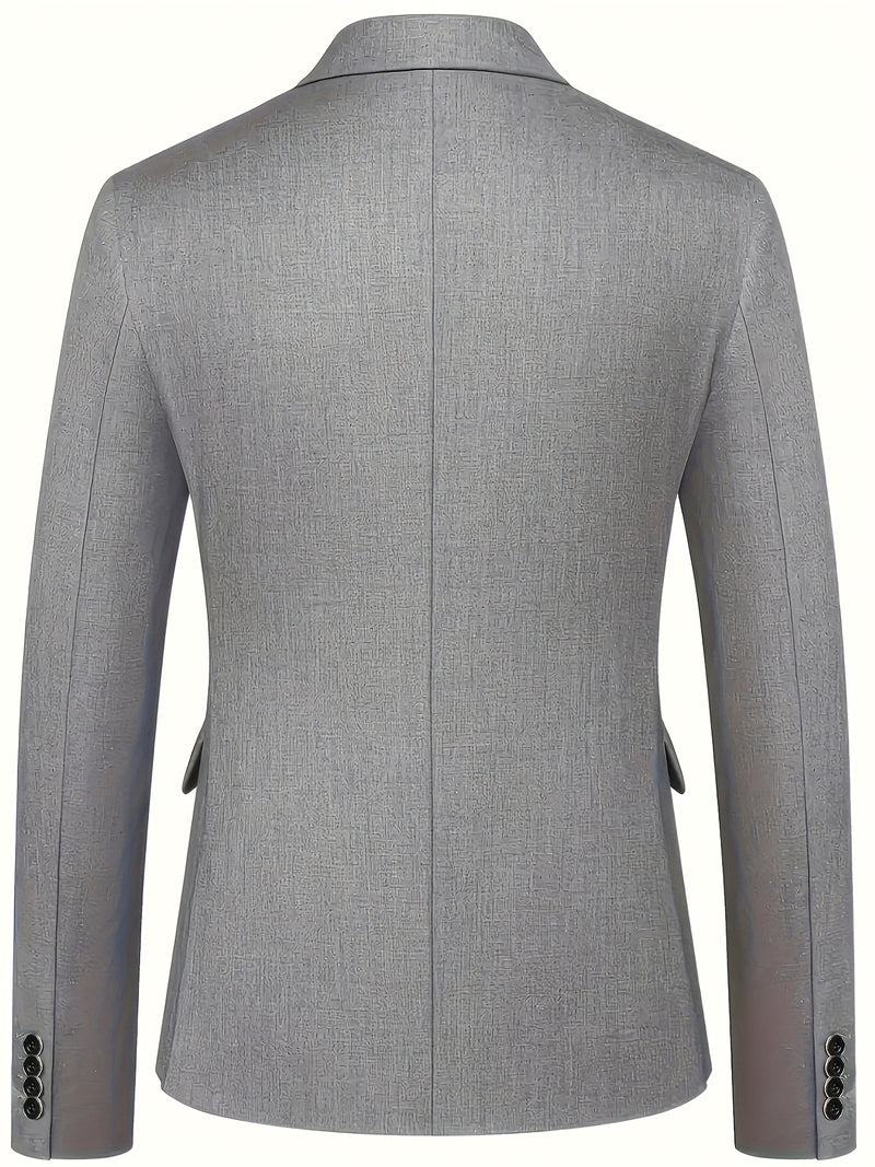 Men's Business Solid Color Classic Elegant Two-Piece Suit.
