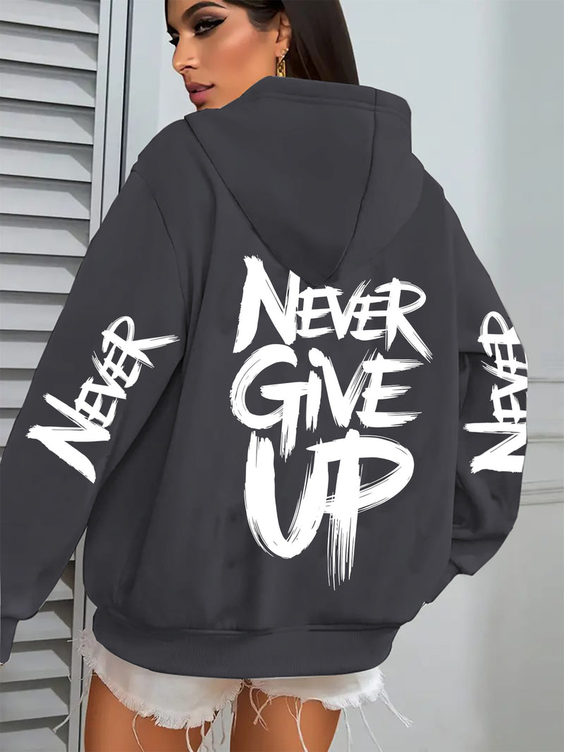 Women's Casual Zip-Up Hoodie.