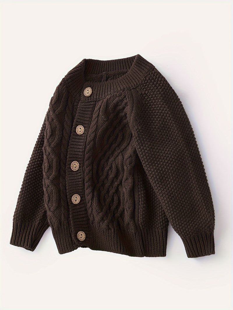 Boys And Girls Toddler Knitted Cardigan Sweater.