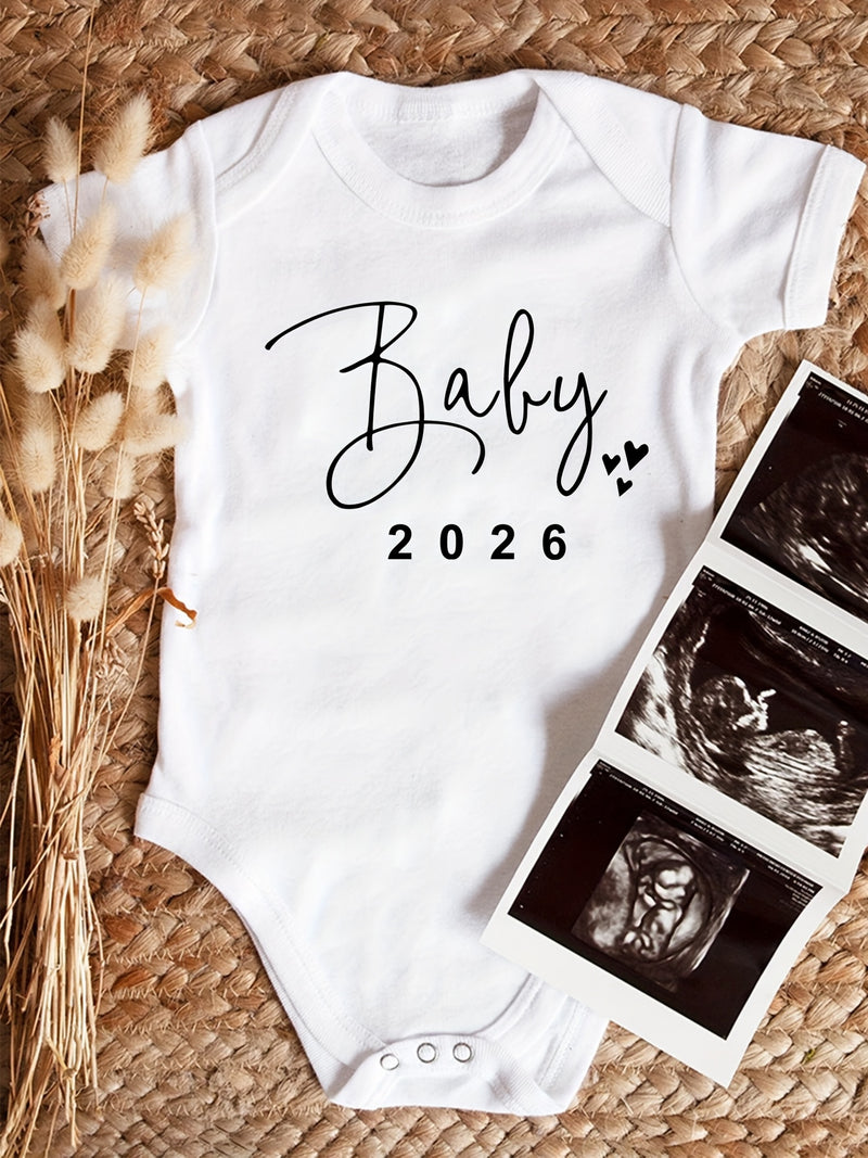 Baby 2026 Pregnancy Announcement Bodysuit.