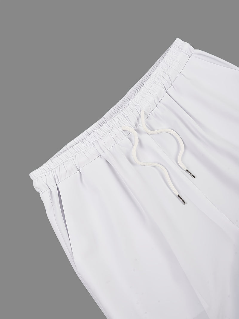 Men's Agbada Three-Piece Set, Round Neck, Hidden Buttons.