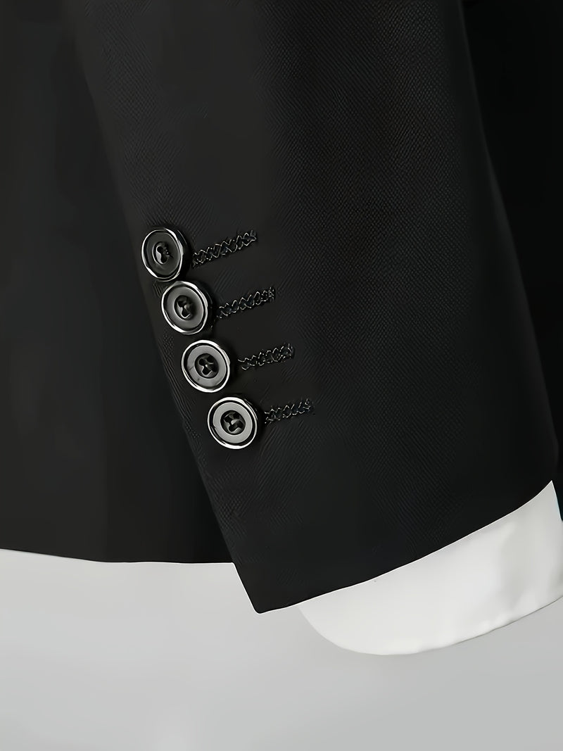 A Men's Three-Piece Suit Consisting of a Blazer, Vest, And Trousers.