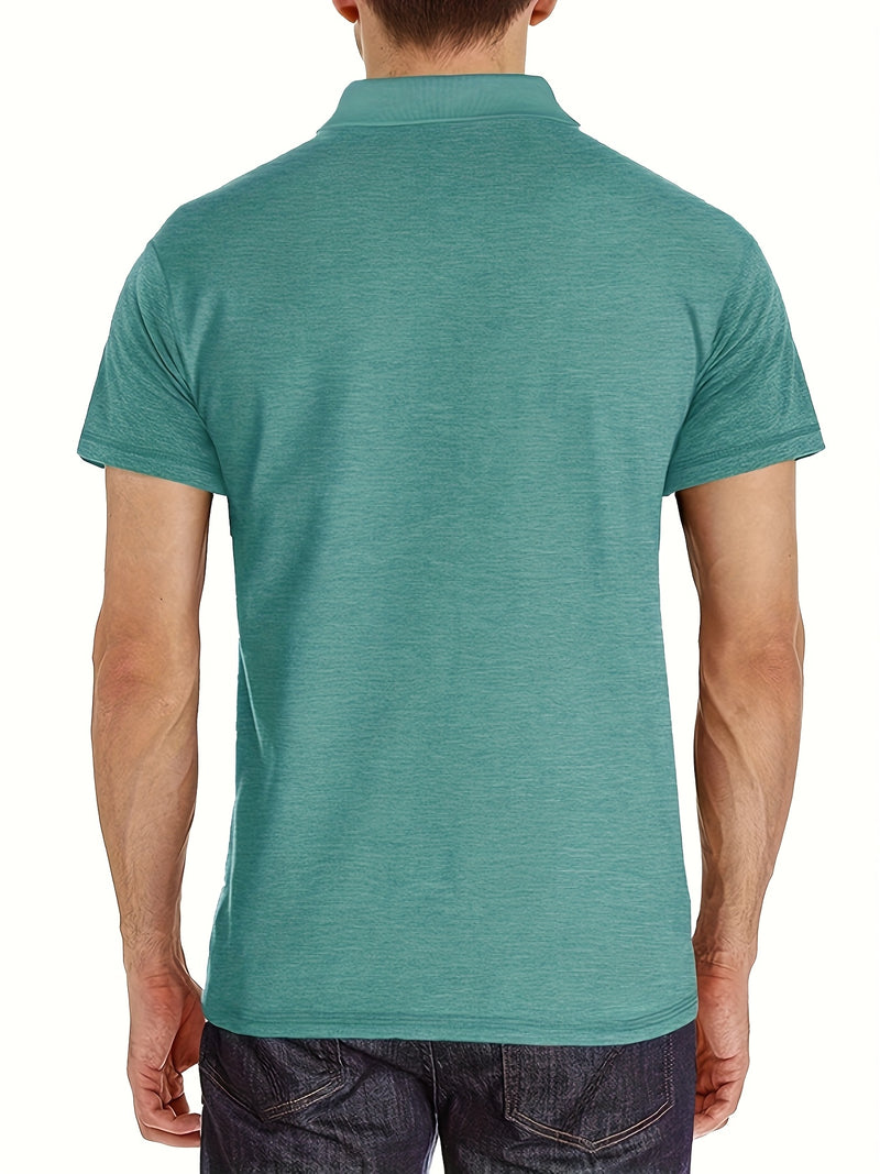 Men's Plaid Collar Pocket T-shirt.