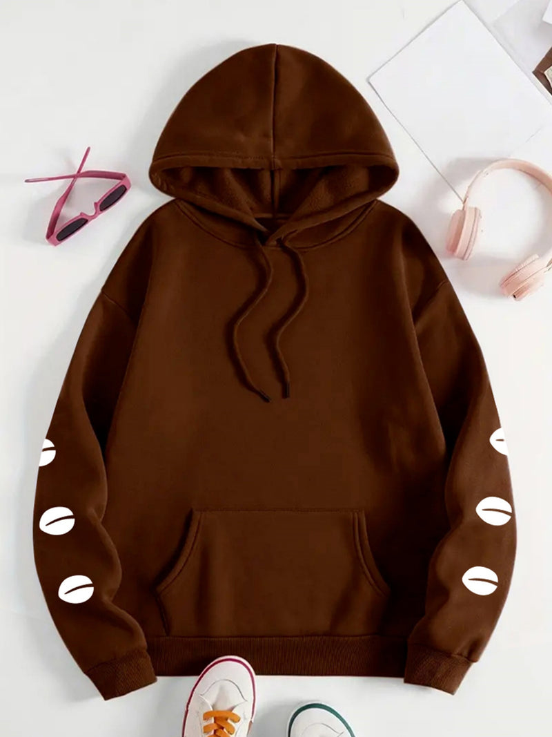 Women's Cozy Coffee Graphic Hoodie.