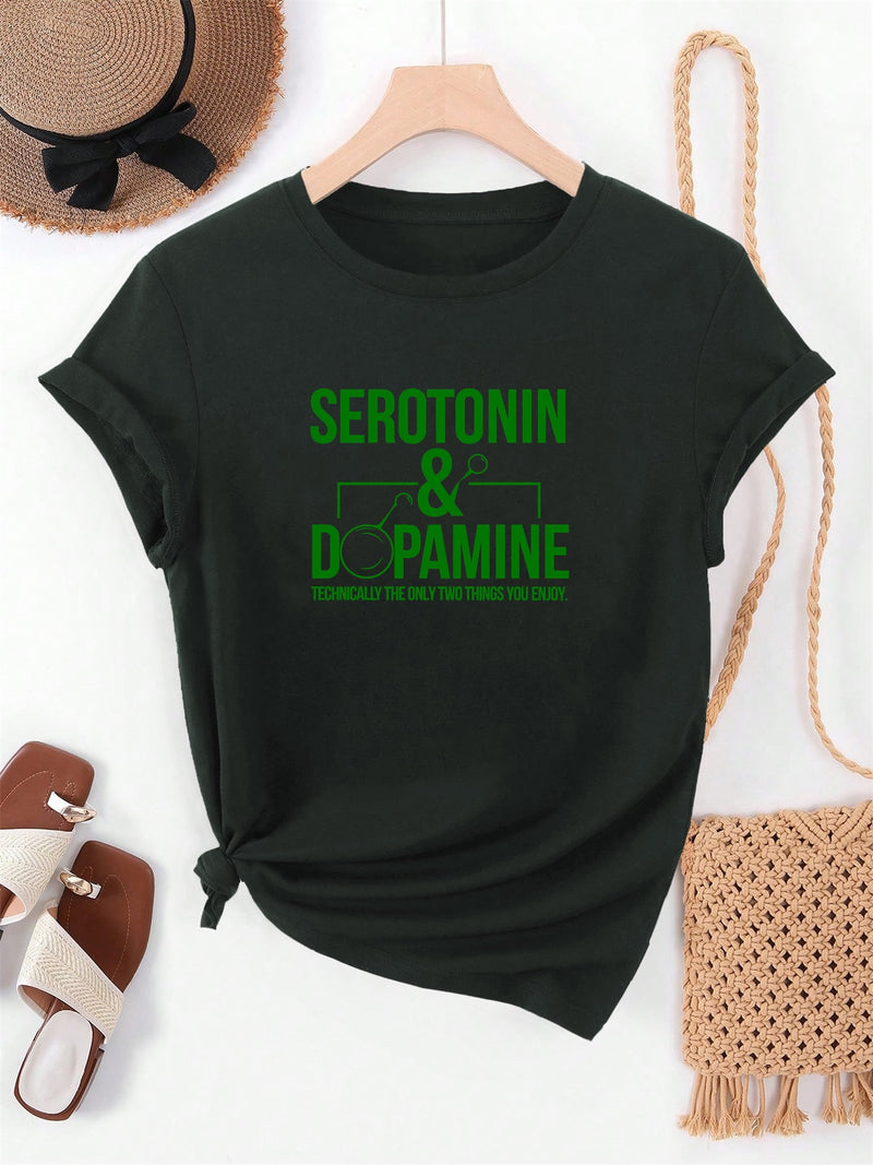 Women's Graphic Summer Casual Short-Sleeve T-Shirt.