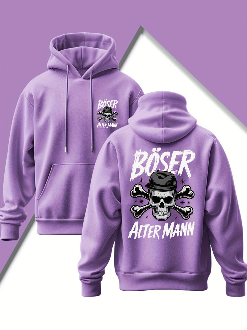 Men's Edgy Gothic Hooded Sweatshirt.