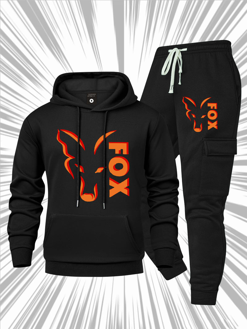 Men's Casual 2pcs Set, Fashion Long Sleeve Streetwear Hoodie.