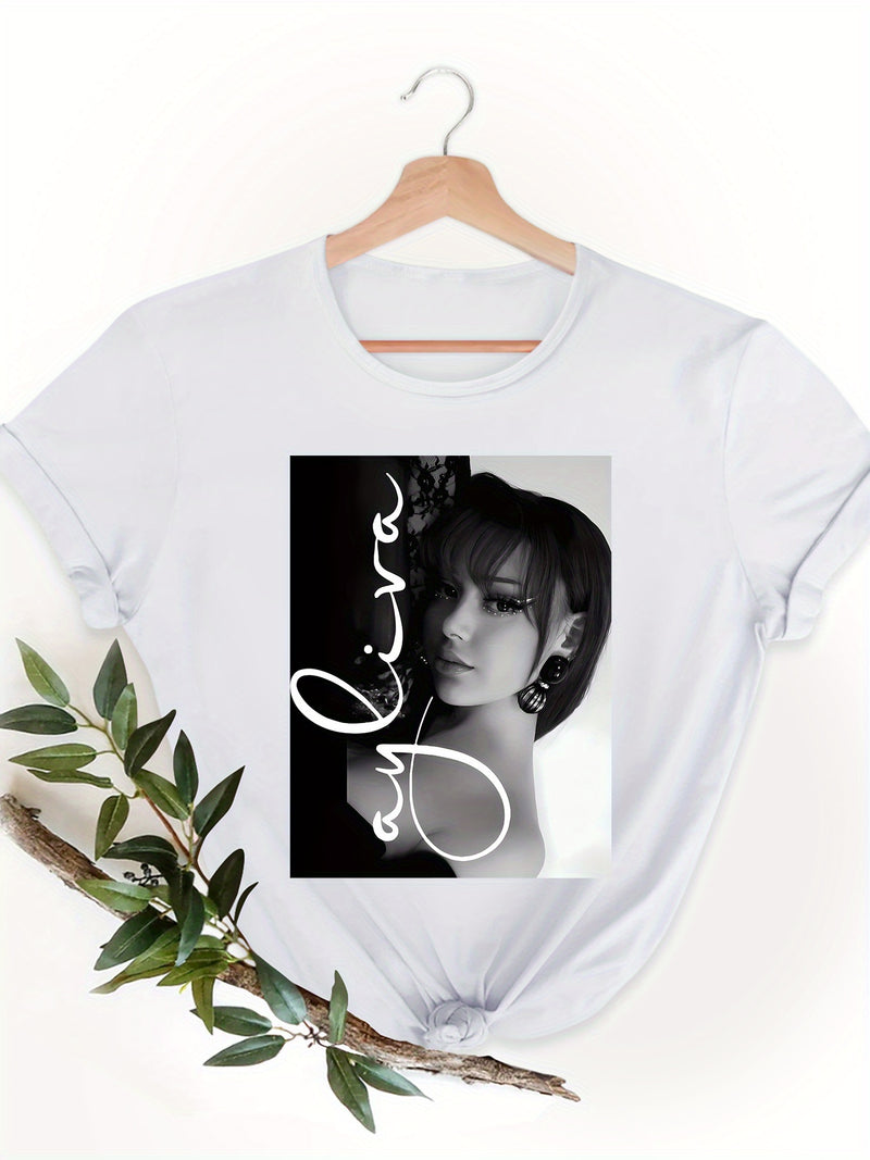 Women's Casual Summer Short Sleeve T-Shirt.