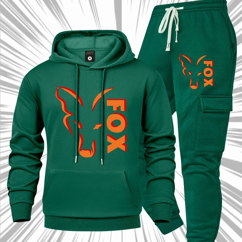 Men's Casual 2pcs Set, Fashion Long Sleeve Streetwear Hoodie.