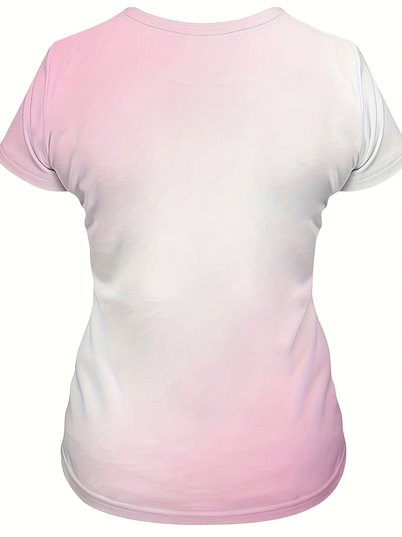 Elegant Women's Short Sleeve Round Neck Crew.