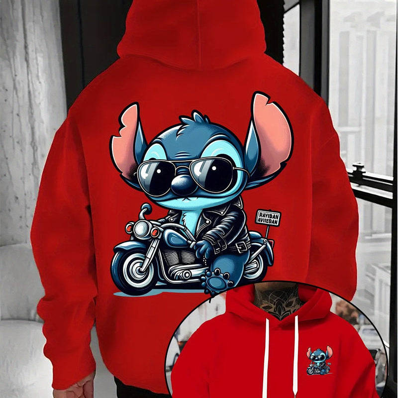 Disney Hoodie - Men's Stitch Driving Cartoon