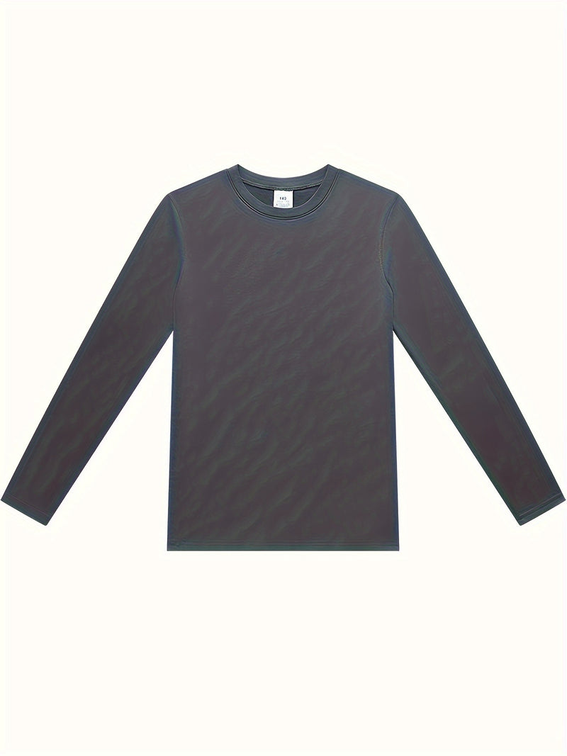 Warm Clothing Set for Boys, Featuring a Solid Color.