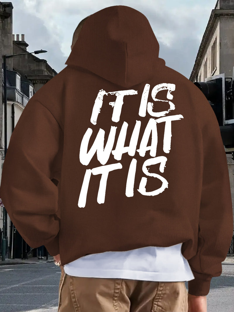 Men's Hooded Printed Sweatshirt.