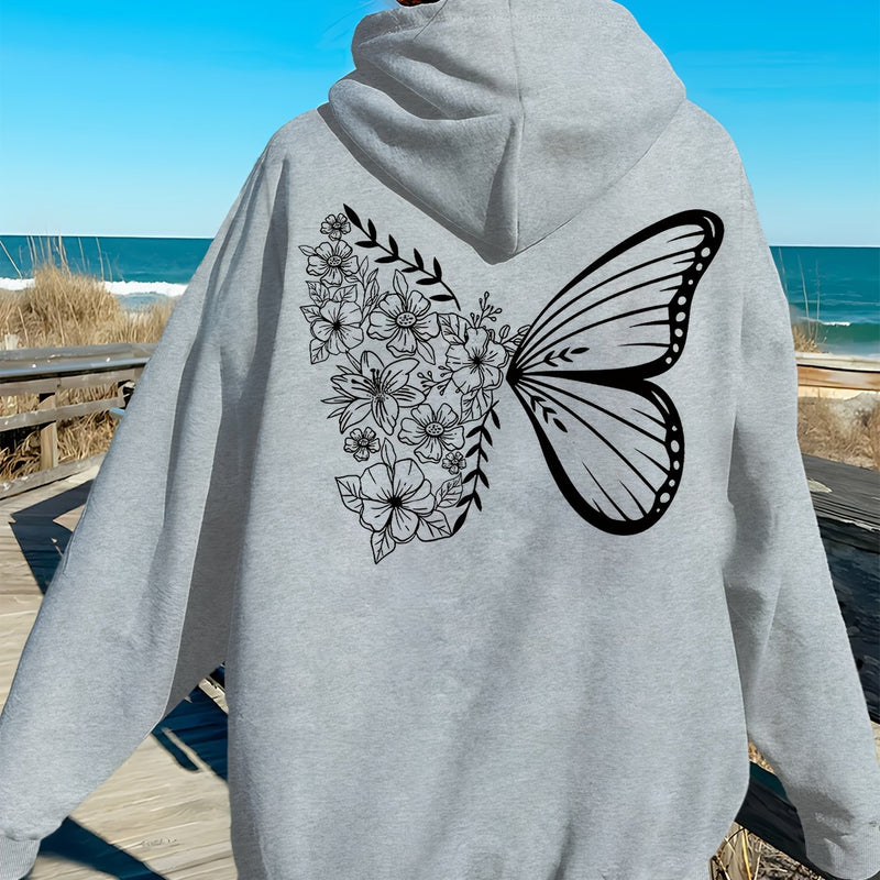 Women's Fashion Casual Creative Alphabet Drawing Fashion Trend S Hoodie.