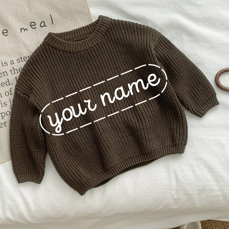 Customizable Girls' Casual Sweater.