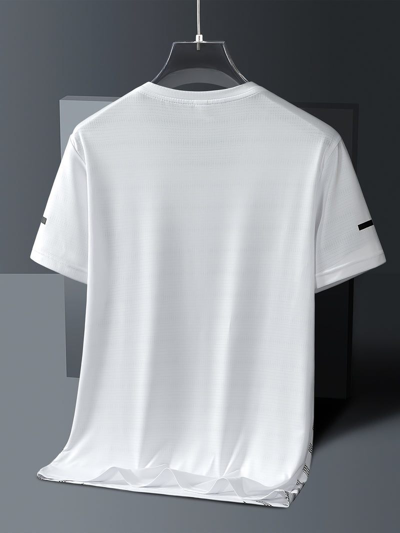 5pcs Men's Quick-Dry Breathable Moisture-Wicking T-Shirts.