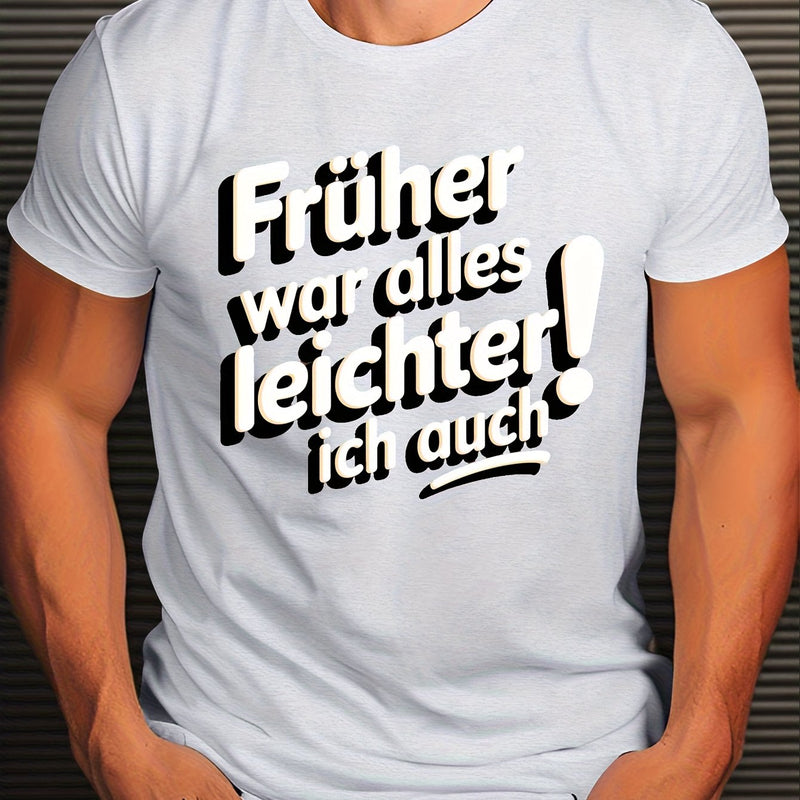 Men’s T-Shirt Playful German nostalgic typography Crinkle.