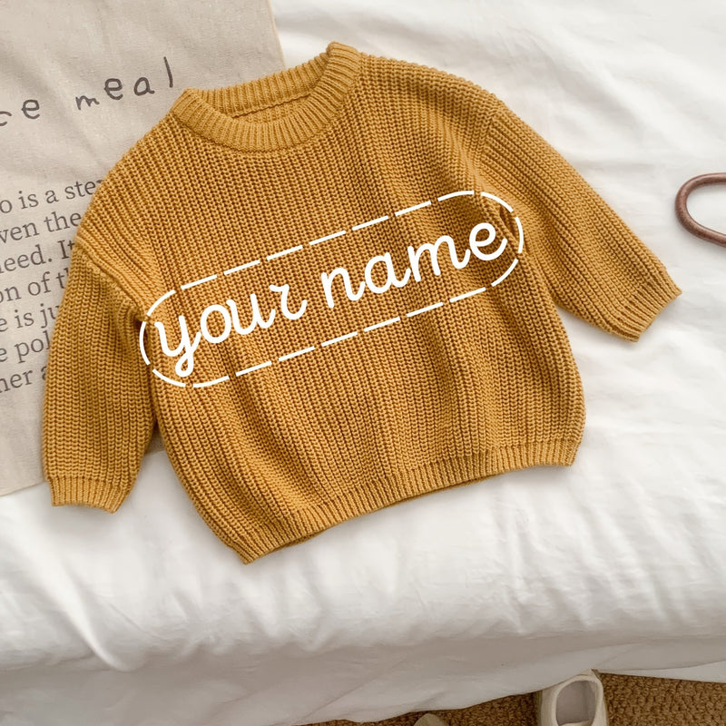 Customizable Girls' Casual Sweater.