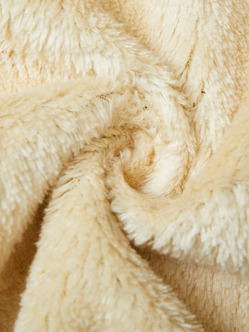 Boys Thick Plush-Lined Zip-Up Jacket + Pants Set.