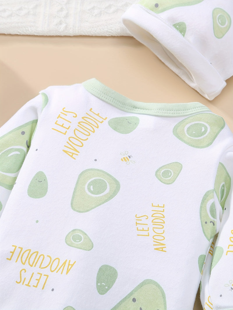 8pcs Set for Boys And Girls Featuring a Comfortable And Soft Cartoon Avocado.