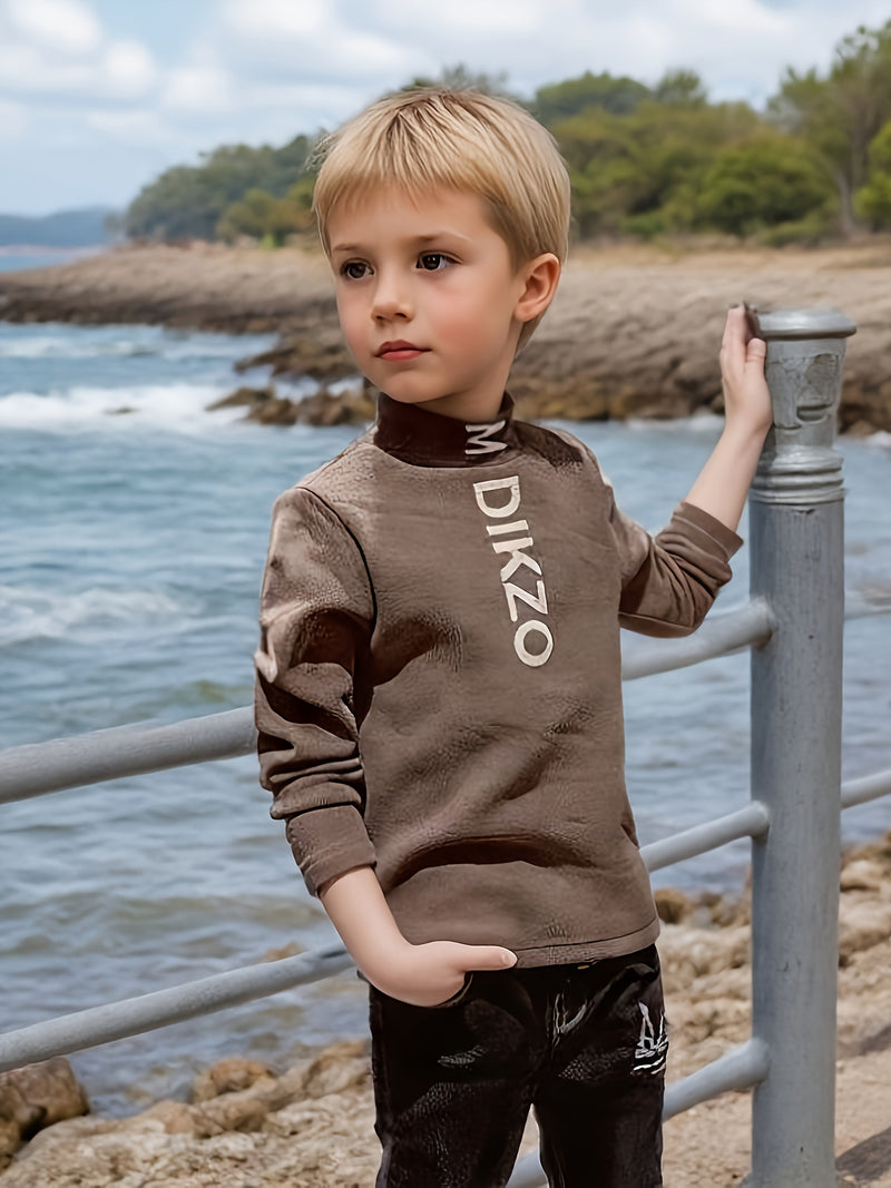 Autumn/Winter Children's Base Layer Shirt, New Heated Long-Sleeve T-Shirt.