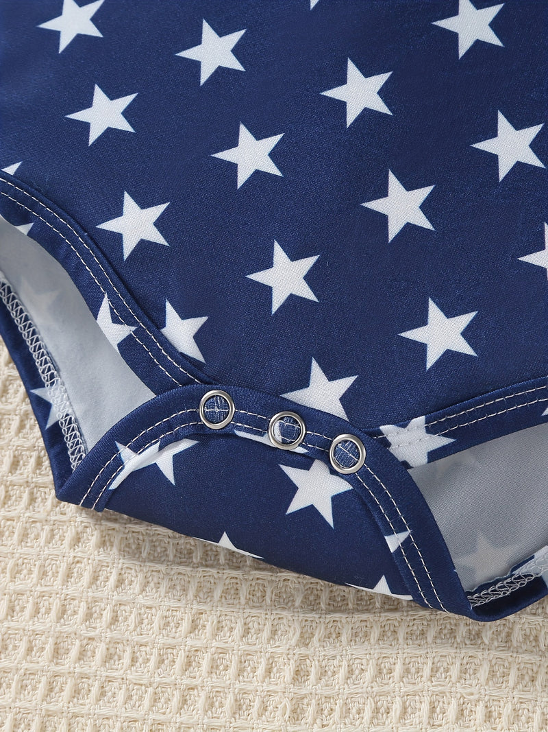 Baby 3pcs Printed Short Sleeve Triangle Bodysuit Cute Crawling Suit.