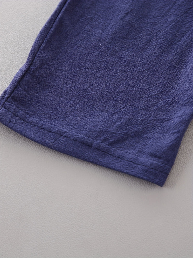 2pcs Boys' Casual Feather Shirt and Shorts Set Vibrant Yellow with Blue Accents.