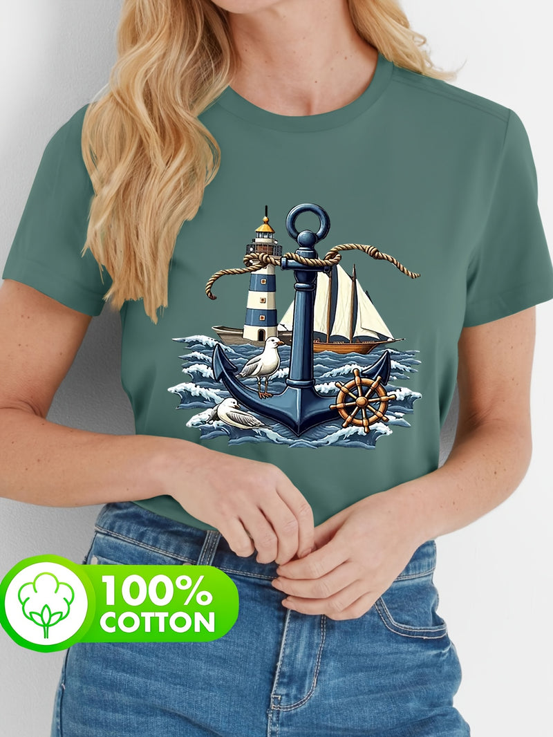 Women’s Short-Sleeve Round Neck T-Shirt.