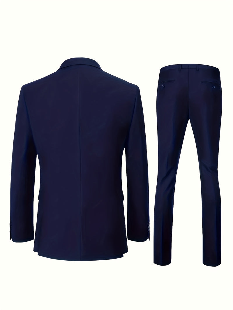 Men'S 2pcs Suit, Including a Blazer And Trousers, Stylish And High-Quality.