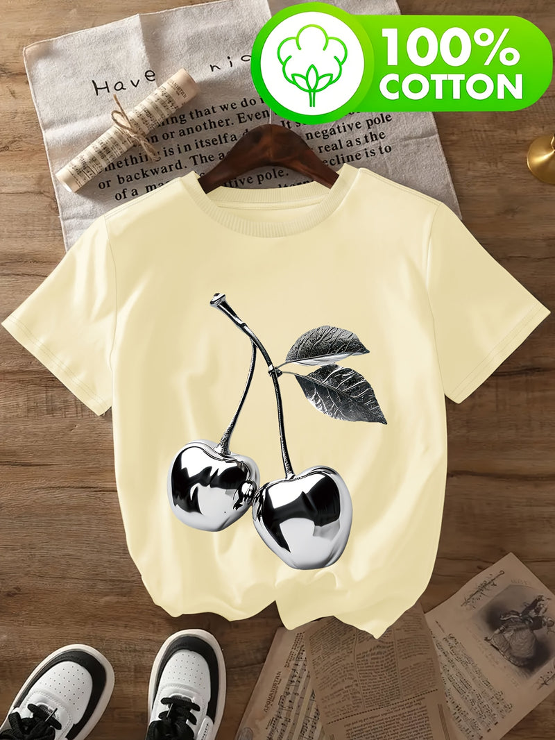 Women's Pure Cotton Fashion T-Shirt.