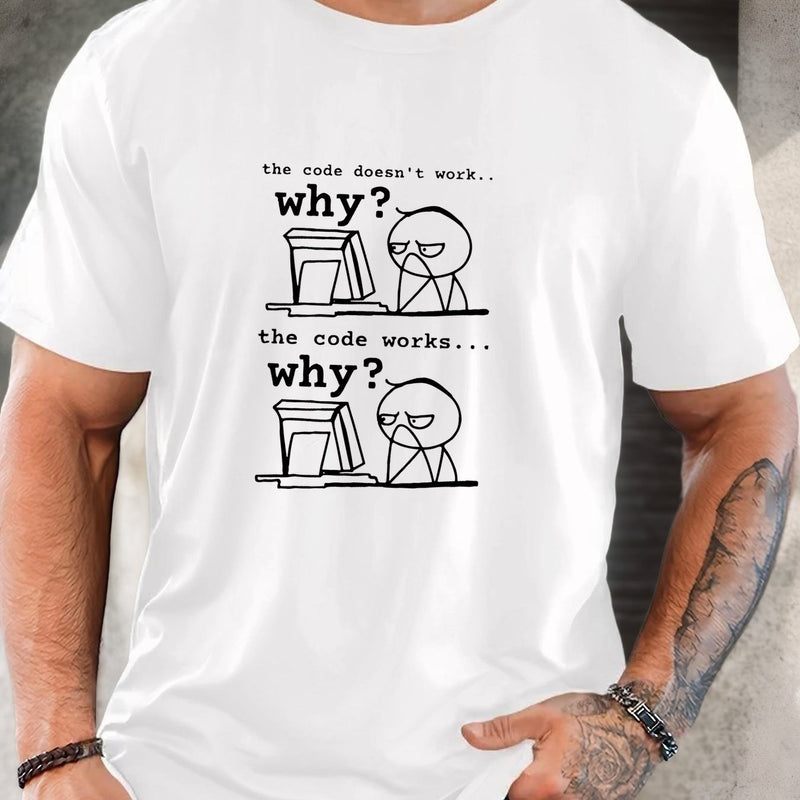 Men's Programmer T-Shirt with Funny Coding Jokes & Tech Humor.