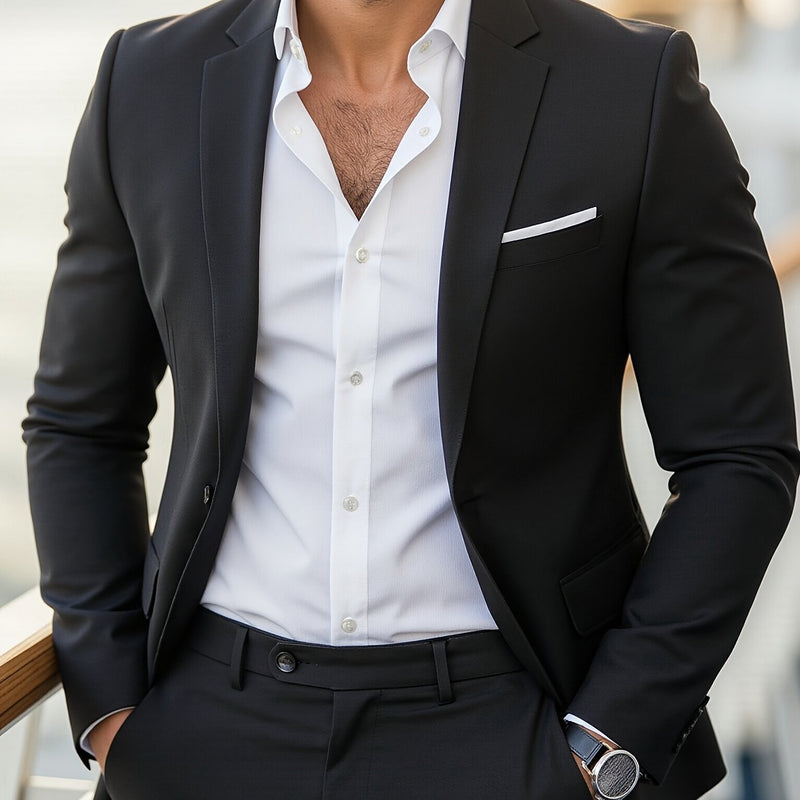 Men's 2pcs Slim-Fit Suit Set.